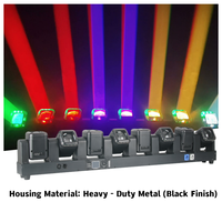 Barre de lumière LED motorisée 8x40W avec zoom, faisceau mobile et éclairage auxiliaire LED Wash pour bars, KTV, spectacles en direct et éclairage de scène