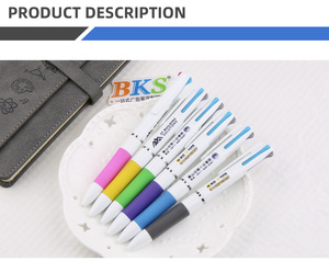 Venta Directa de Fábrica, Bolígrafos Creativos 3 en 1 de Plástico con Logotipo Personalizado de la Marca BKS, en Varios Colores, con Empuñadura de Goma Suave y Punta de 1.0 mm - Product Image 6