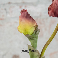 FONG IAN Iris artificiel à longue tige, bouquets réalistes faits à la main, toucher réel, arrangements floraux pour mariage, fête, jardin, maison, saison