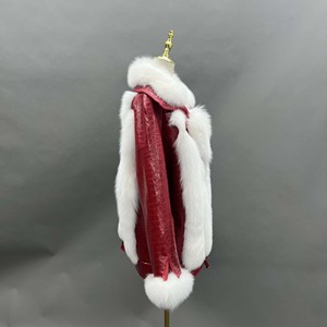 Style personnalisé Grande Taille En Cuir Véritable Croc Véritable Fourrure De Renard Veste Femmes Manteau De Fourrure En Cuir - Product Image 2