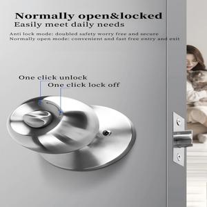 Cerradura Inteligente para Puerta Interior Tuya, Biométrica, con Huella Dactilar BLE, Cilindro de Llave, Perilla de Aleación de Aluminio, Conectividad WiFi, Contraseña, Tarjeta de Memoria - Product Image 2