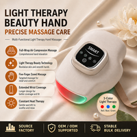 Masseur de mains intelligent sans fil avec minuterie, pression d'air et chauffage pour le soin des doigts, de la paume et du canal carpien
