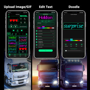 LED Automobile Écran Flexible Lumières USB Voiture Flexible Publicité Affichage APP Affichage Devil's Eye Full-Color Display - Product Image 4