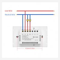 Interrupteur intelligent tactile de luxe Wi-Fi US avec variateur de lumière, compatible Alexa Google Home, contrôle vocal, étanche, courant max. 16A, PC intelligent