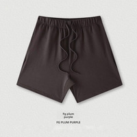 Shorts décontractés à cinq points pour hommes 2025 poids lourd FOG pour jeunes marque tendance avec cordon de serrage Sports d'été Shorts chauds tricotés