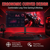 Monitor de Juegos Curvo LCD Ultraancho de 49 Pulgadas 5K, 1ms, 240Hz, Sincronización Adaptativa, Sin Parpadeo, Luz Azul Baja, Soporte Elevador