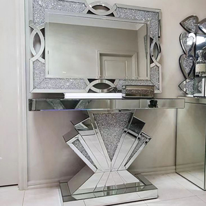 Mobilier Commercial de Luxe de Haute Qualité Ensembles de Meubles de Salon Pas Chers Table <span class=keywords><strong>Console</strong></span> Moderne de Luxe avec Éclisses et Miroir - Product Image 3