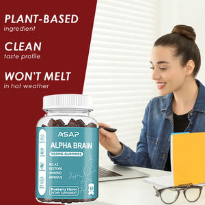 OEM Brain Memory Gummies Fabricante Mejorar la memoria Suplemento Natural Alpha Brain Gummies - Product Image 2