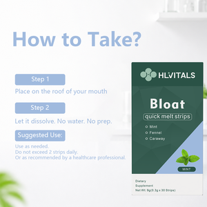 Tiras de Película Fina Oral Vegana de Marca Privada para Adultos, Soporte Digestivo para la Hinchazón, Desintoxicación Hepática, Fórmula Avanzada para el Control de Energía - Product Image 6