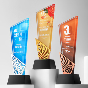 Crystal <b>Trophies</b> Star Diamond 2026 Laser <b>Engraved</b> Digital Printing Conference Awards Supplies - Product Image 4