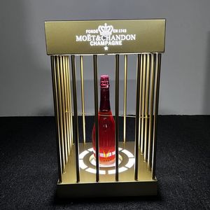 Présentoir à Bouteille LED Doré Clignotant <span class=keywords><strong>Personnalisé</strong></span> Richshining avec Logo, Cage à Champagne, Support Glorificateur de Whisky pour Bar, Fête, VIP - Product Image 1