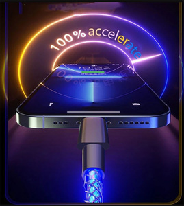 Câble de données USB C lumineux <span class=keywords><strong>RGB</strong></span> 66W, charge rapide 6A, gaine en nylon en cuivre pur, câble lumineux intelligent pour téléphone portable et ordinateur - Product Image 5