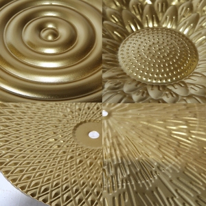 Décoration murale ronde dorée de luxe en métal suspendu, disque irrégulier en fer forgé, Style rétro tendance, décoration de maison, pendentifs muraux - Product Image 5