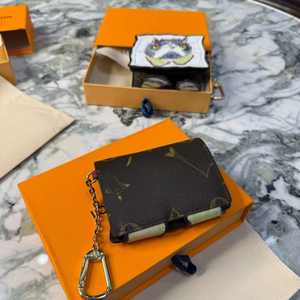 Portefeuille pliable en cuir mini avec motif de chat de dessin animé, porte-clés à chaîne, cadeaux pour filles, utilisation quotidienne, cadeau, offrande - Product Image 4