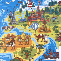 Rompecabezas Educativos Personalizados para Niños, Mapa del Mundo en Rompecabezas para Niños