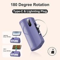 TKT 5000mAh Mini chargeur Portable affichage LED Power Bank pour iPhone téléphone portable tablette avec sortie 20W batterie li-polymère