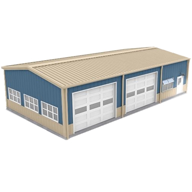 Modern Prefab Steel Structure Warehouse Storage Shed Workshop Building with Wall Cladding