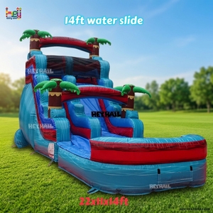 Tobogán Acuático Inflable Comercial Popular para Niños, Castillo Hinchable Grande y Económico con <span class=keywords><strong>Piscina</strong></span> <span class=keywords><strong>Desmontable</strong></span> - Product Image 1