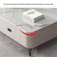 Table basse moderne avec tiroirs, style nordique, Italie, maison, fournisseur européen de meubles, blanc, centre, thé, luxe, salon