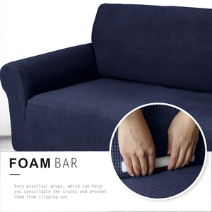 Jacquard Knitted Elastic Modern Solid <b>Sofa</b> Slipcover Three-Seat Protective <b>Stretch</b> Customizable Color 180-235CM Width - Product Image 3