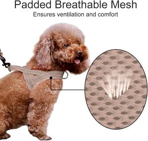 Özelleştirilmiş lüks naylon köpek koşum ayarlanabilir yansıtıcı köpek koşum rahat nefes köpek tasma evcil hayvan malzemeleri toptan - Product Image 5