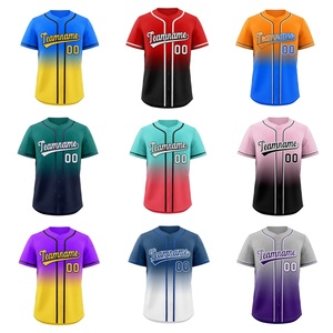 Vente en gros de chemises en maille unie boutonnées avec logo brodé pour hommes et femmes, et de maillots de baseball pour jeunes avec lettres personnalisées brodées et sublimées - Product Image 1
