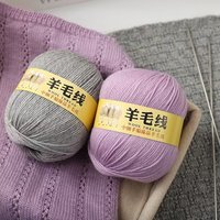 Fil fantaisie HENGYI en laine mérinos australienne/acrylique, moyen-fin, 12 brins, motif teint, doux et résistant, pour écharpe tricotée à la main