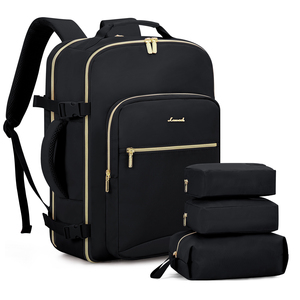 40L TSA Flight Approved Travel Backpacks 17in Large Waterproof Luggage <strong>Suitcase</strong> With 3 Packing Cubes Women Men Carry on Bag Pack - Product Image 1