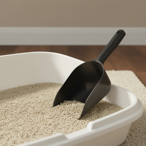 Recogedor de Desechos de Mascotas, Tamaño Pequeño, Mango de Plástico Negro, para Limpiar Arena para Gatos - Product Image 3