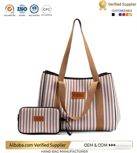 <span class=keywords><strong>Sac</strong></span> fourre-tout <span class=keywords><strong>en</strong></span> éponge avec logo personnalisé, grande capacité, fermeture à glissière, couleur unie, sacs <span class=keywords><strong>de</strong></span> shopping réutilisables, <span class=keywords><strong>sac</strong></span> à main pour femmes, toutes saisons - Product Image 1