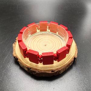 Pulsera de panel en blanco de madera para icono Santo religioso Pulsera de pieza cuadrada de madera <span class=keywords><strong>Rosario</strong></span> Pulsera elástica - Product Image 5