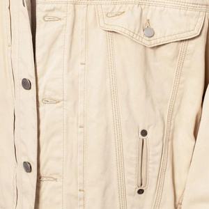 Giacca <span class=keywords><strong>Jeans</strong></span> da <span class=keywords><strong>uomo</strong></span> Beige personalizzata giacca da <span class=keywords><strong>uomo</strong></span> stile Streetwear cappotto 100% cotone Casual giacche <span class=keywords><strong>in</strong></span> Denim da <span class=keywords><strong>uomo</strong></span> - Product Image 4