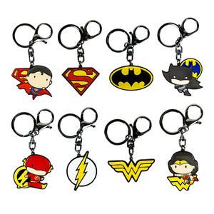 ผลิตและขายส่ง พวงกุญแจโลหะผสมสังกะสี ลายฮีโร่มาร์เวล น่ารัก สไตล์อนิเมะ การ์ตูน พวงกุญแจเคลือบสีตามสั่ง - Product Image 1