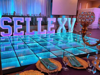 Piste de danse magnétique sans fil avec éclairage LED RGB matriciel, lumières interactives pour mariage et fête, faisceau blanc, contrôle DMX512