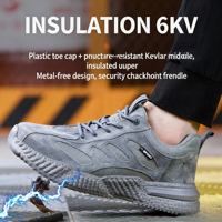 Chaussures de sécurité avec embout en acier, respirantes, légères, chaussures de travail industrielles, antidérapantes, anti-perforation, bottes de sécurité pour la construction