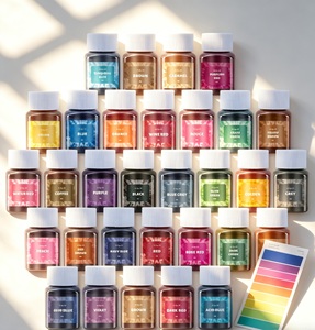 Kit de poudre tie-dye pour débutants, 34 couleurs, 50 ml, facile à utiliser pour les t-shirts, les chaussettes, les sacs, les fournitures d'artisanat DIY pour tous les âges - Product Image 2