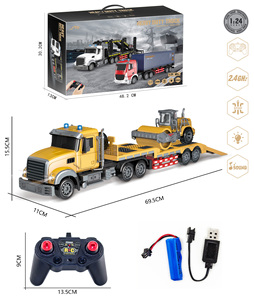 Hafif ve müzik ile şarj edilebilir pil uzaktan kumandalı kamyon traktö<span class=keywords><strong>r</strong></span> RC yarı <span class=keywords><strong>r</strong></span>ömork araba oyuncak konteyner kargo taşıyıcı - Product Image 6