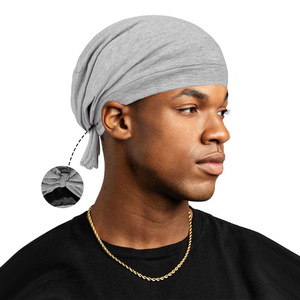 <span class=keywords><strong>Bonnet</strong></span> pour hommes dormir Double couche cheveux <span class=keywords><strong>Bonnet</strong></span> doux Satin cheveux Wrap haute élasticité chapeaux pour le soin des cheveux unisexe - Product Image 6