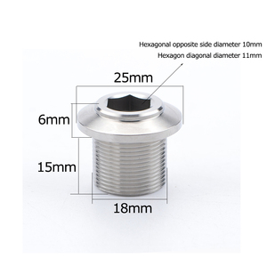 TITST SRAM <span class=keywords><strong>DUB</strong></span> Tornillos de tapa de manivela de titanio Tornillo de bielas de bicicleta de montaña Soporte inferior Perno de brazo de manivela de bicicleta GR5 - Product Image 5
