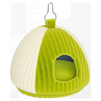 Nichoir d'hiver douillet et chaud pour oiseaux, en peluche épaisse anti-gel, nid suspendu, grotte de couchage en coton doux et amovible pour cage à oiseaux avec crochet