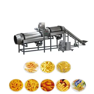 Çin düşük fiyat Kurkure/ Cheetos/ Nik Naks yapma makinesi aperatifler üretim hattı