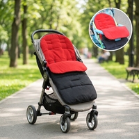 Poussette pour bébé avec logo personnalisé, de haute qualité, confortable et chaude, fermeture éclair, matière en peluche, pour tout-petits, hiver