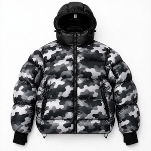 Men's Hooded Puffer Jacket <b>Warm</b> Quilted Winter Outdoor <b>Coat</b> Lightweight <b>Waterproof</b> Jacket One Apex - Product Image 1