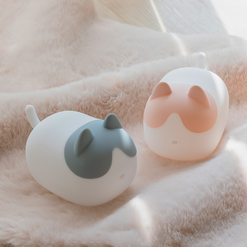 Персонализированная миниатюрная перезаряжаемая Портативная usb-лампа, светодиодные фонари, милый силиконовый ночник для домашних животных