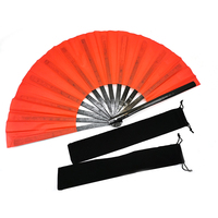 Tendances 2026 Produits en bambou faits à la main Éventail chinois de Kung Fu 33 cm Grand éventail pliant vert rose rouge bleu marine Grand éventail à main