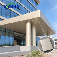 Panneau de façade en aluminium doré métallique, imperméable et ignifuge, pour bardage extérieur de bâtiment commercial, auvent d'entrée, utilisation extérieure