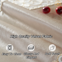 Nappe rectangulaire en velours Dailu, broderie florale en dentelle luxueuse, personnalisable, idéale pour les mariages et événements marrons – Grande Vente