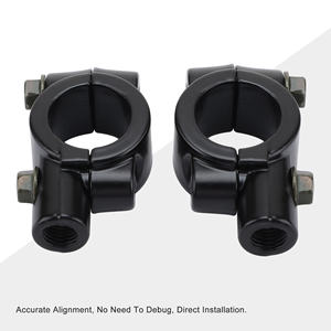 GOOFIT <span class=keywords><strong>Adaptateur</strong></span> universel noir pour rétroviseur de guidon de 10mm 7/8 "pour <span class=keywords><strong>moto</strong></span> cyclomoteur Dirt Pit Bike ATV - Product Image 4