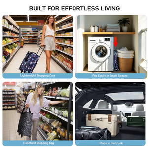 Factory New Arrival Large Capacity Folding Shopping <b>Trolley</b> Bag Reusable <b>Trolley</b> Grocery Bag for Shopping Daily Life - Product Image 4