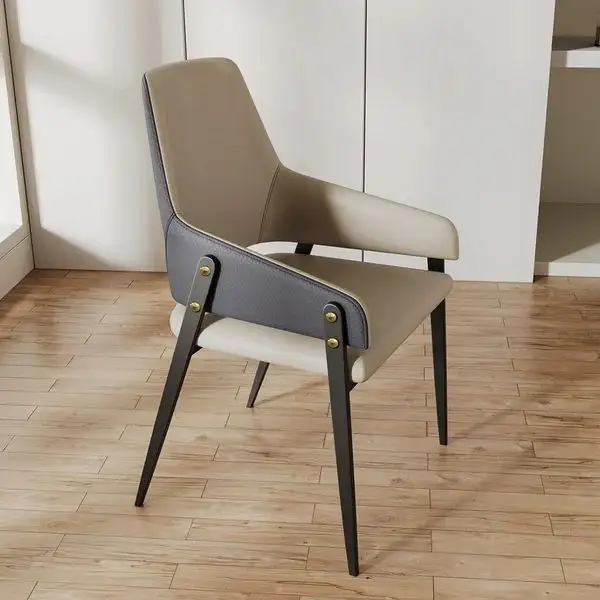 Обеденный стул из искусственной кожи NOVA из массива дерева, углеродистая сталь, прочные и прочные итальянские стулья для ресторанов